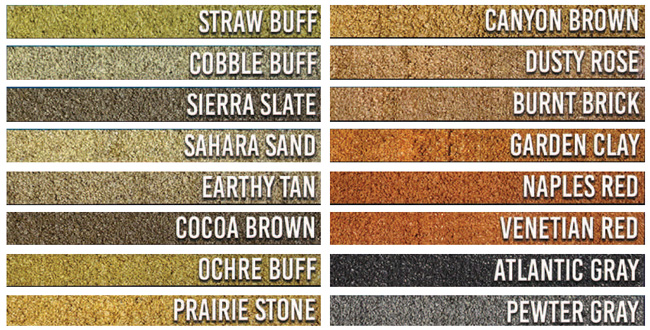 Color options are listed in a graphic for custom landscape curbing.